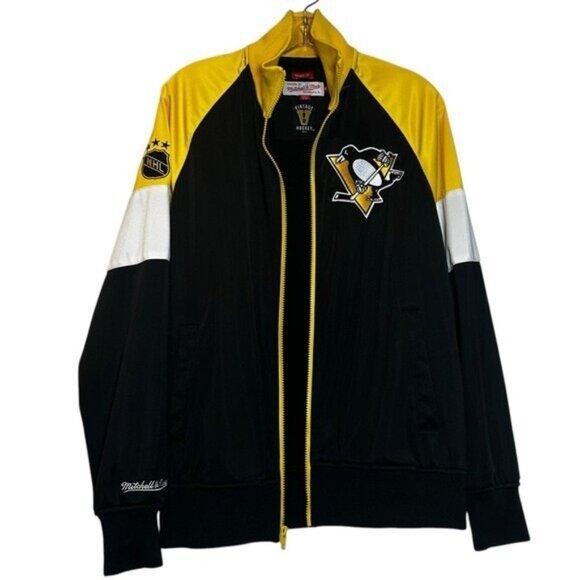 Pittsburgh Penguins Mitchell & Ness M Tailored Full Zip Vintage Hockey Jacket - Picture 3 of 9